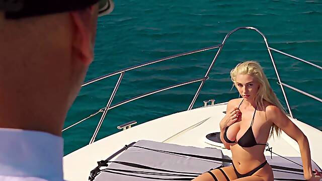 A rich guy fucks hot babes on his yacht, including stunning kendra.