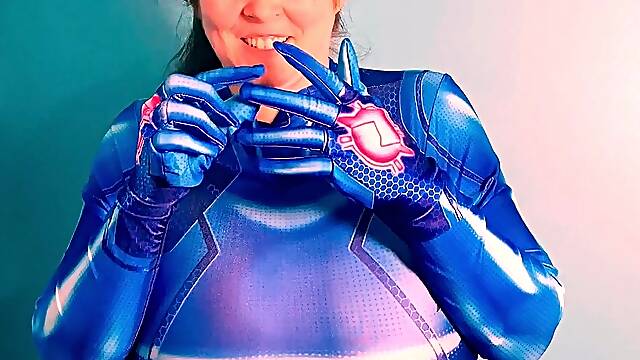 Latex slut solo anal masturbation