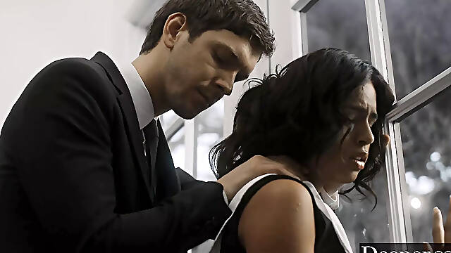 Deeper. Sexy Maid Autumn Falls Recevies an Unforgettable Bon
