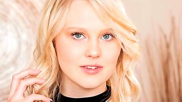 Pretty playful blonde Lily Rader fucks with a huge black dick