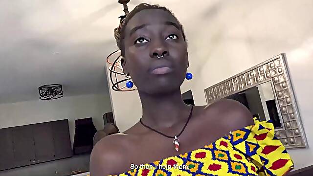Big Tits Ass Dark Skin Ebony Rides White Cock POV Reverse Cowgirl: Porn