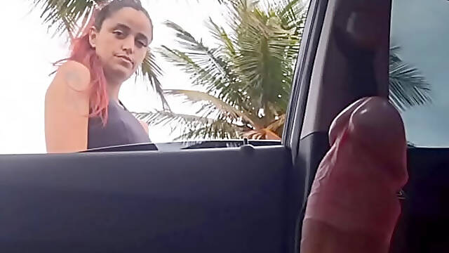 Masturbating in public in the car!