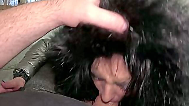 Gardener Deepthroat, Rough Facefucking and Double Cum on My Shiny Downjacket