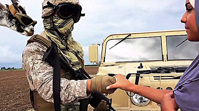 Arab babe gets her body sold to American soldier