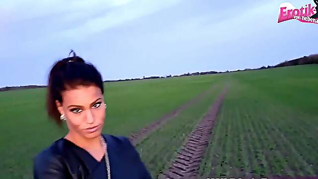 Attractive Brunette Christy Ley Fucks Outdoors