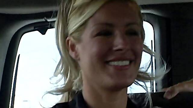 Blonde Rene was seduced and fucked in the truck