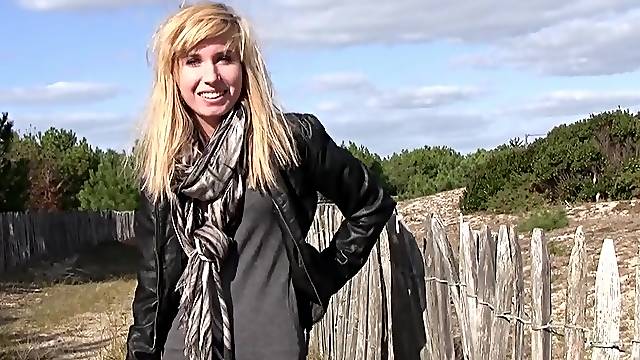 Lovely blonde teen first porn casting