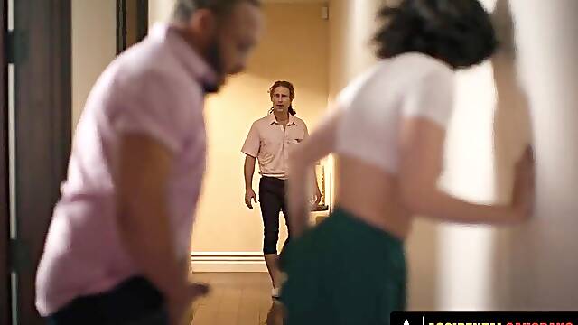 ACCIDENTAL GROUP SEX - Lewd Casey Calvert Gets Group-fucked By Bored Chaps