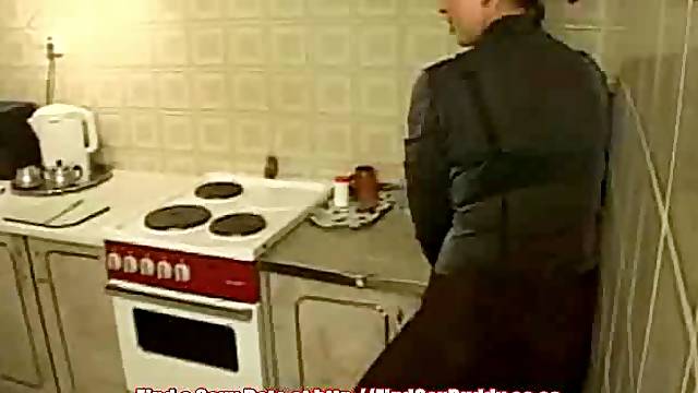 A group of guys fuck a hot Russian mom