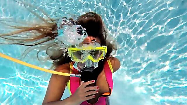 Irina Poplavok towheaded adult movie star in the pool