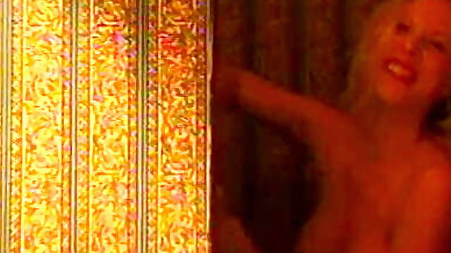 Great blonde strips down and fucks outside 