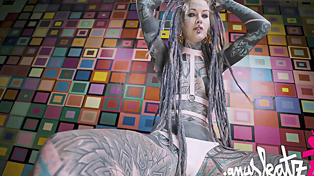 Solo Latex Harness Electro Play - BDSM Kink Session