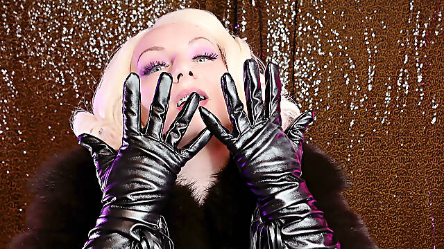 Compilation of ASMR videos: hottest gloves fetish (Arya Grander)