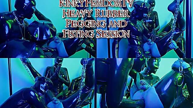 Heavy Rubber Pegging and Double Anal Fisting 4K ft French Latex Mistress Lupa Mannara Miss Lilly Maz Morbid