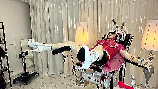 Sissy Gets Milked with a Plug in Her Ass and Has to Swallow Cum